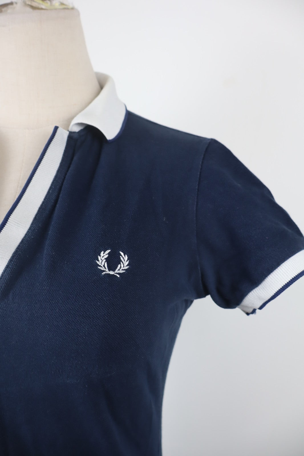 FRED PERRY POLO MAGLIA DONNA COTONE TG. S WOMAN COTTON SHIRT CASUAL VINTAGE