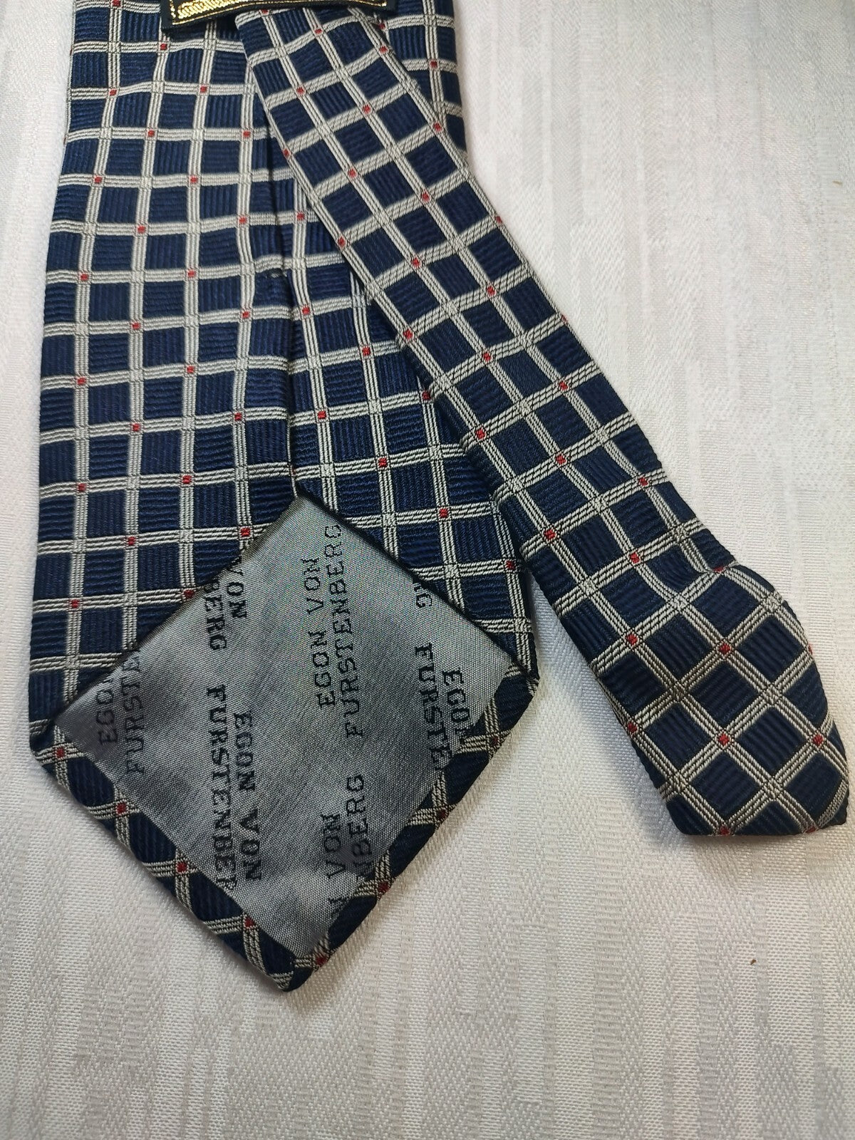 EGON VON FURSTENBERG 100% SILK TIE SETA CRAVATTA NECKTIE MADE IN ITALY CLASSIC