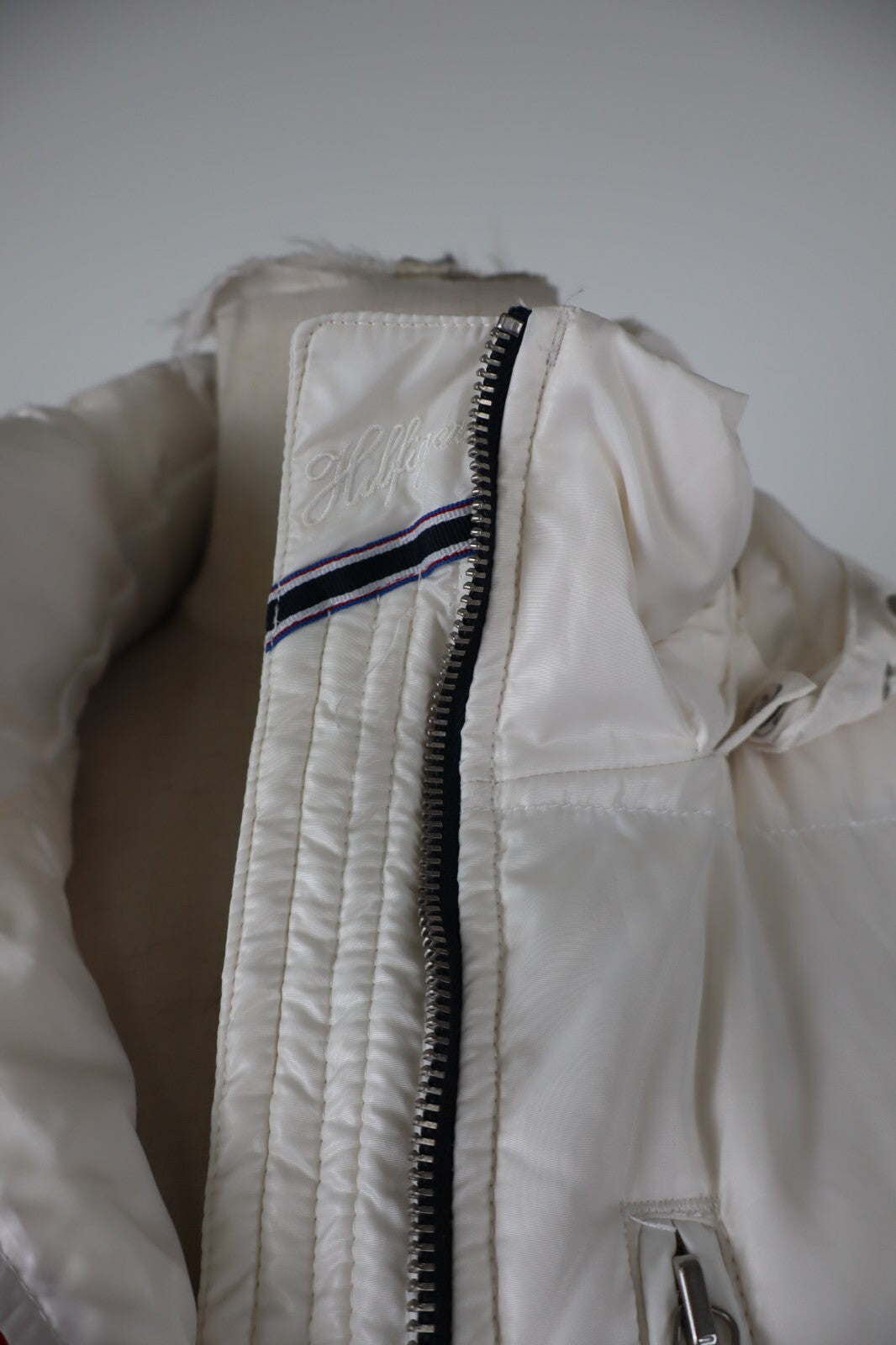 TOMMY HILFIGER SMANICATO GIUBBINO PIUMINO DONNA TG X WOMAN JACKET CASUAL VINTAGE