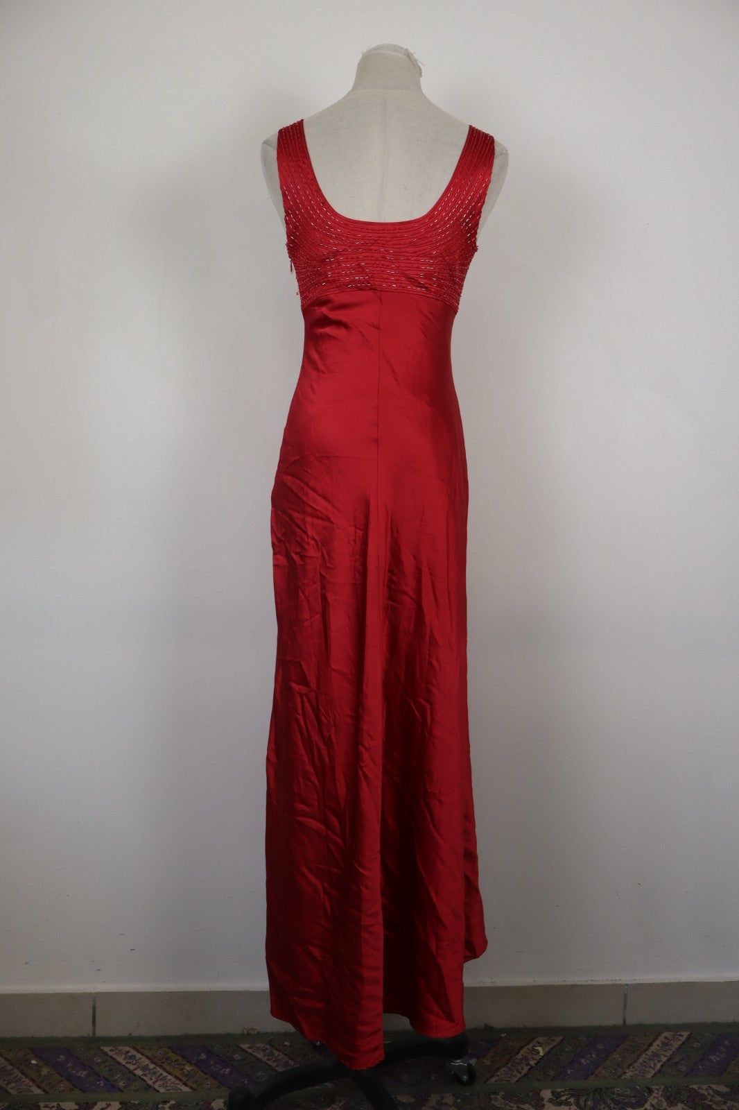 MARELLA VESTITO SMANICATO ABITO DONNA TG. 40 WOMAN CASUAL VINTAGE DRESS SETA