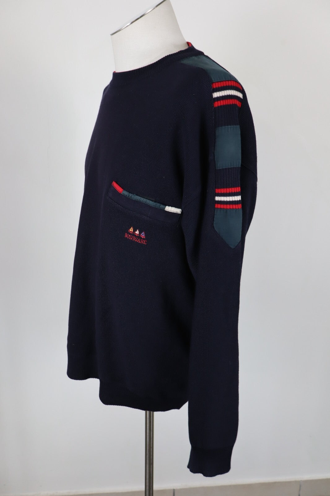 NAVIGARE MAGLIONE COTONE VINTAGE UOMO Tg. XL MAN SWEATER CASUAL