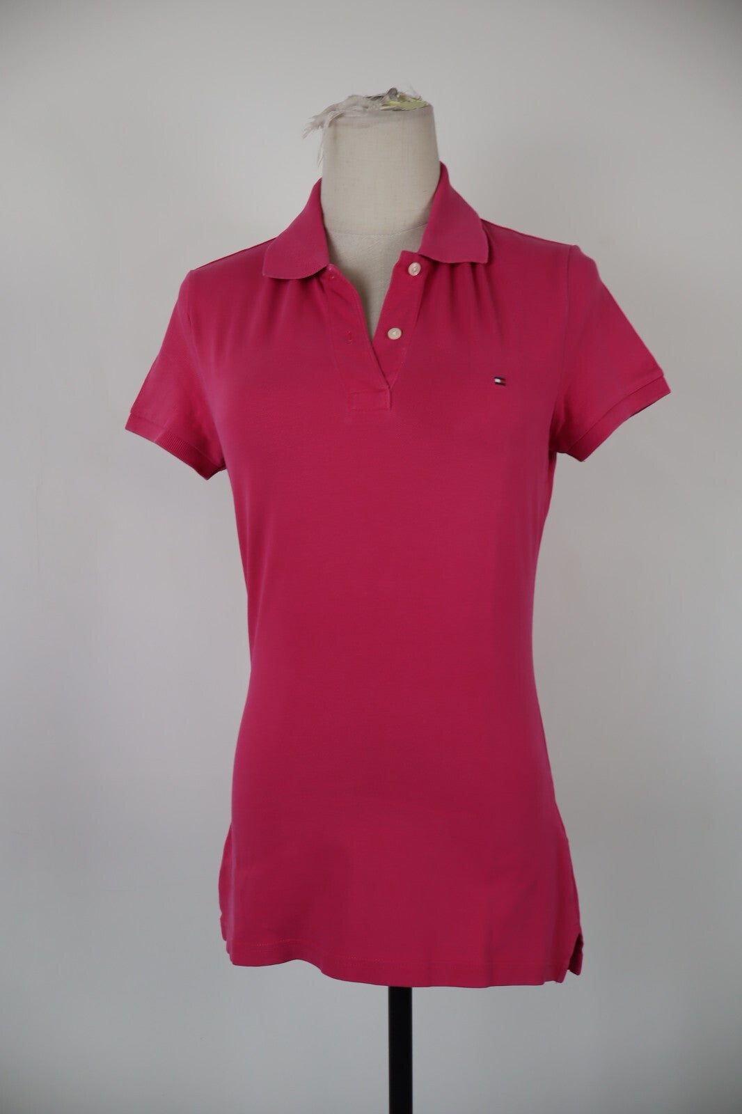 TOMMY HILFIGER MAGLIA POLO DONNA TG S SLIM FIT WOMAN CASUAL VINTAGE TOP T-SHIRT