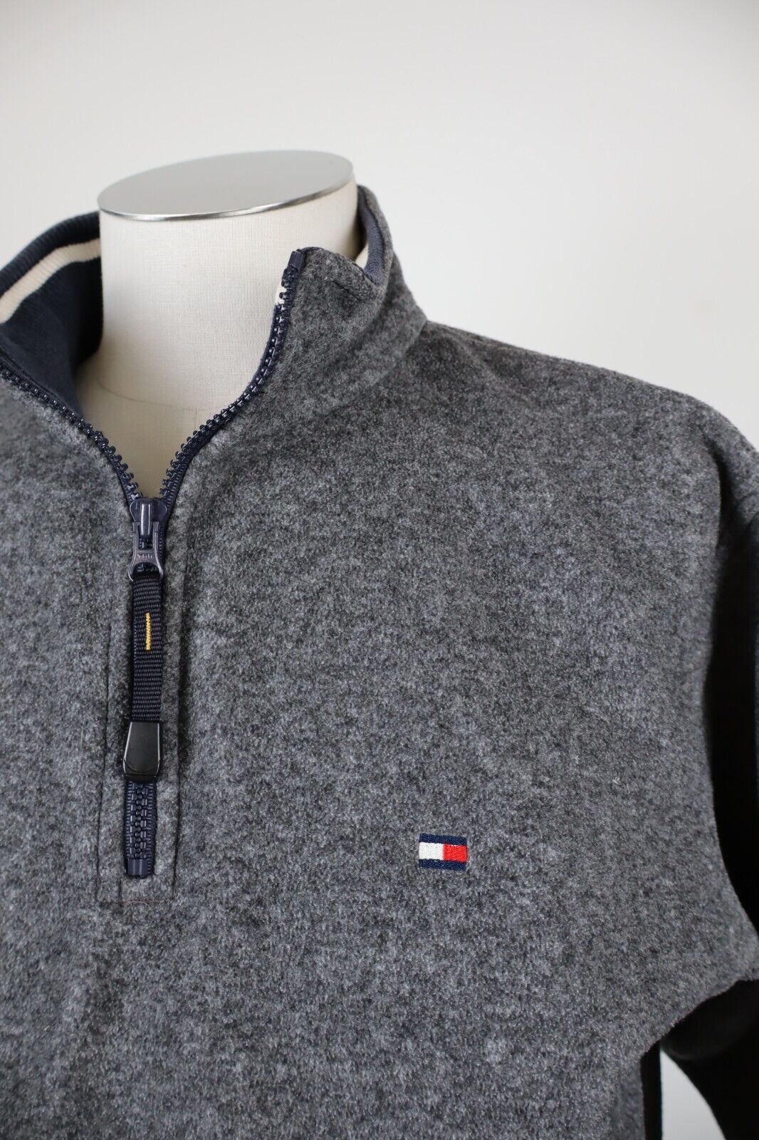 TOMMY HILFIGER FELPA CON ZIP UOMO Tg S MAN SPORT JACKET SWEATSHIRT VINTAGE