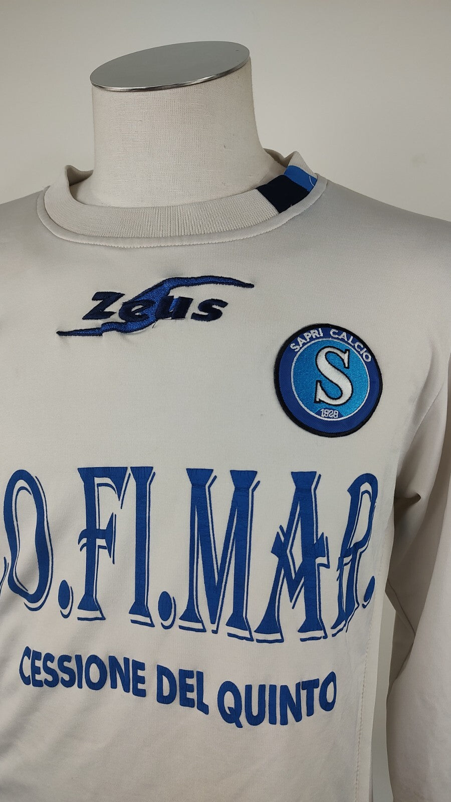 ZEUS SAPRI N. 6 MAGLIA CALCIO UOMO Tg L TRIKOT JERSEY SOCCER VINTAGE SPORT
