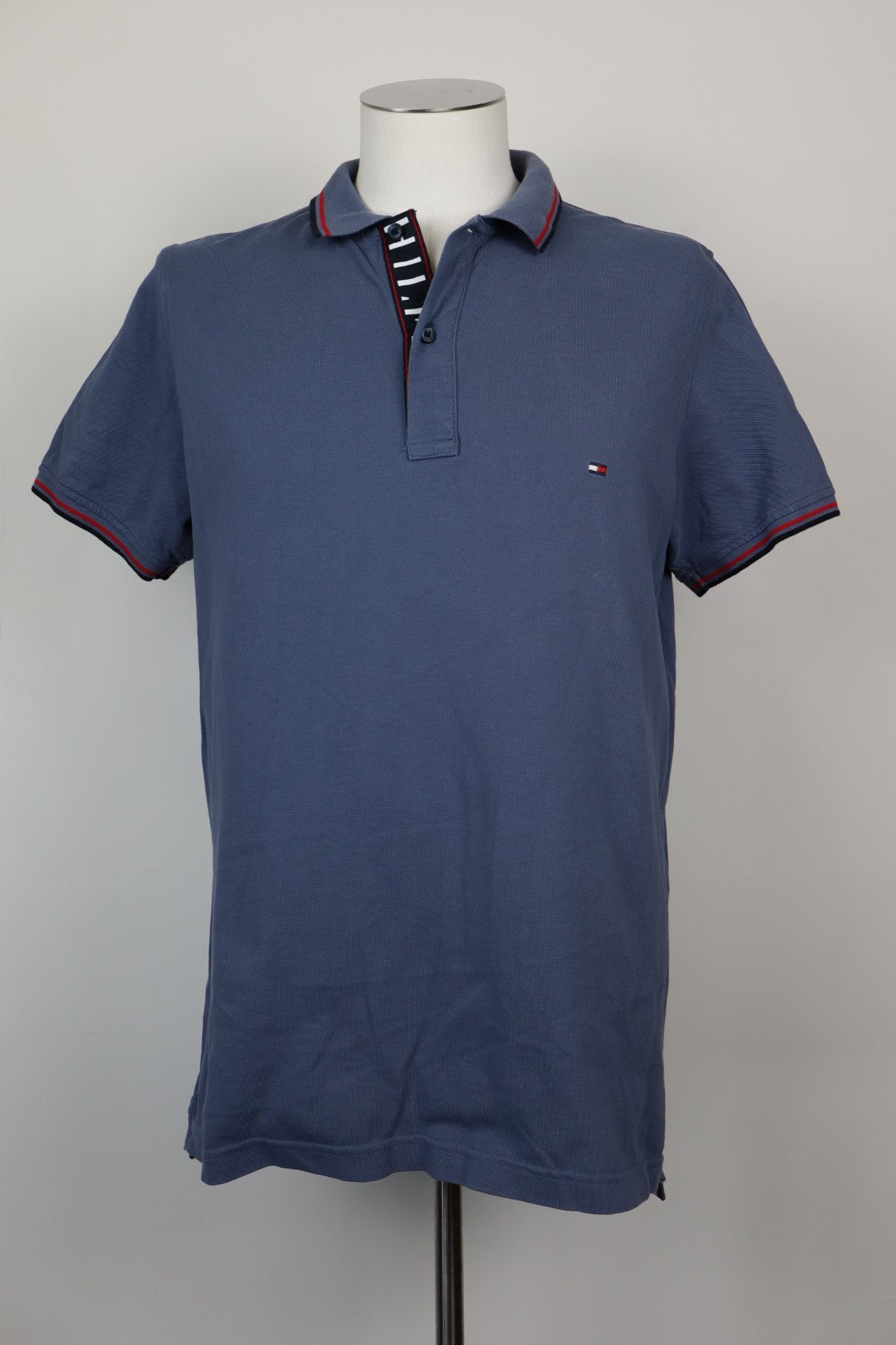 TOMMY HILFIGER POLO MAGLIA UOMO TG l MAN T-SHIRT CASUAL VINTAGE COTONE SLIM