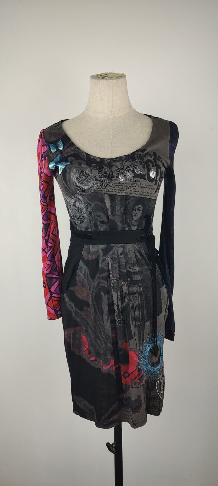 DESIGUAL VESTITO DONNA TG. M WOMAN CASUAL VINTAGE DRESS
