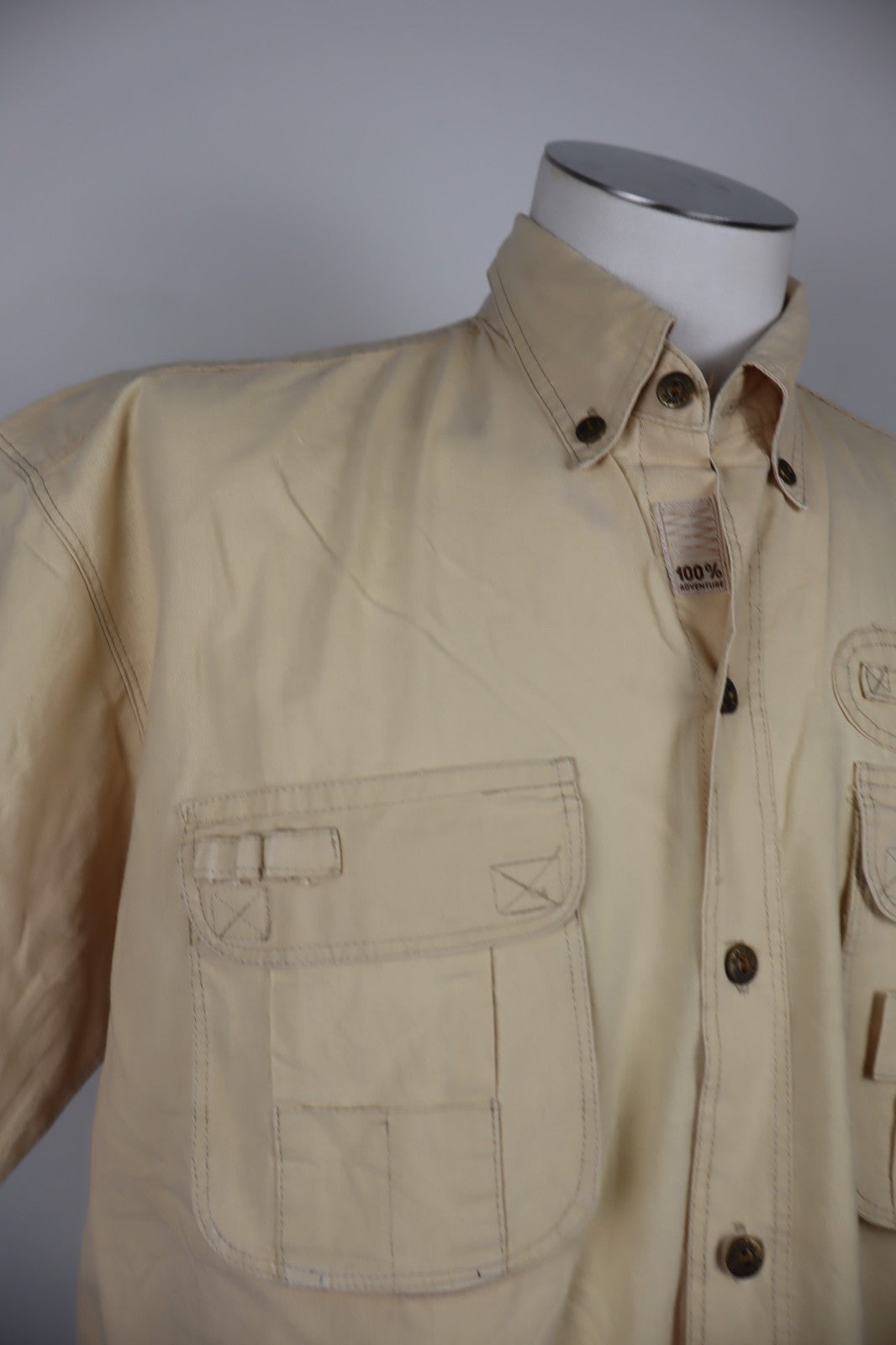 CAMEL TROPHY ADVENTURE CAMICIA UOMO COTONE TG L MAN VINTAGE COTTON SHIRT LOGO