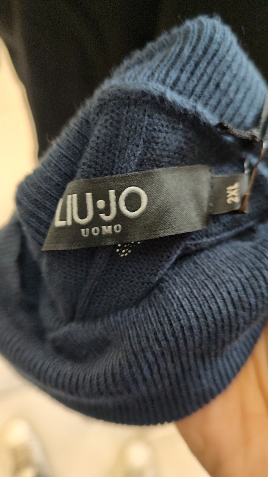 LIU JO MAGLIONE COTONE CASHMERE VINTAGE UOMO XXL MAN SWEATER CASUAL VINTAGE