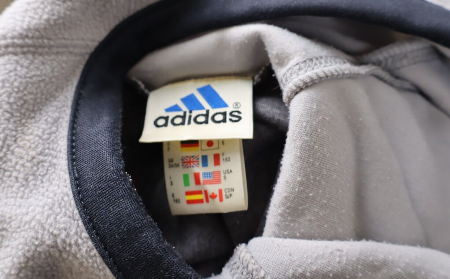 ADIDAS FELPA CAPPUCCIO UOMO Tg I 3 MAN CASUAL VINTAGE SWEATSHIRT CASUAL COTONE