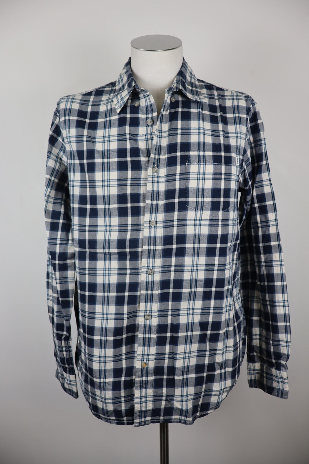 TIMBERLAND CAMICIA MANICA LUNGA UOMO TG. M MAN CASUAL VINTAGE SHIRT COTONE LOGO
