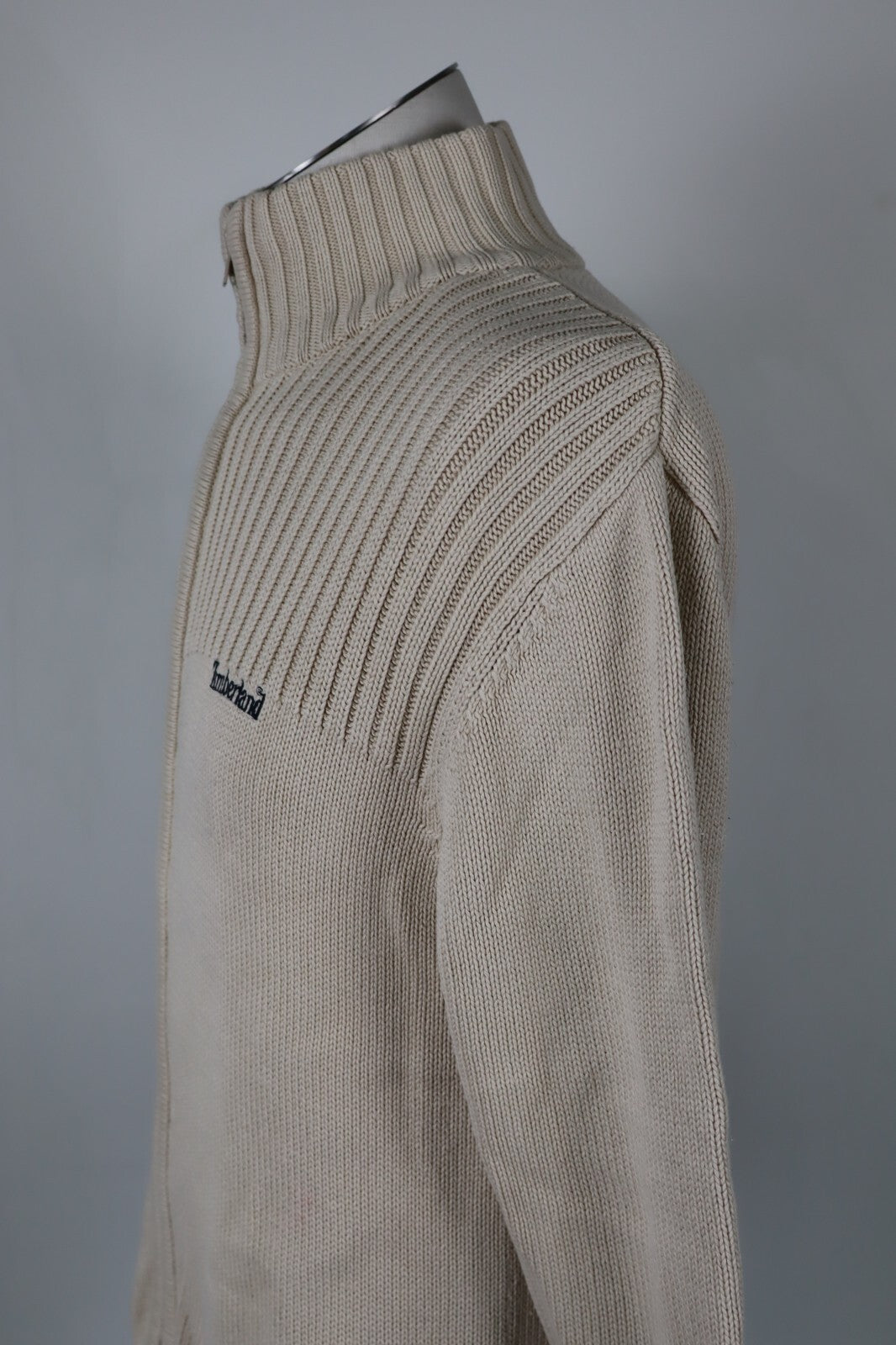 TIMBERLAND MAGLIONE CON ZIP COTONE VINTAGE UOMO TG 12 MAN SWEATER CASUAL