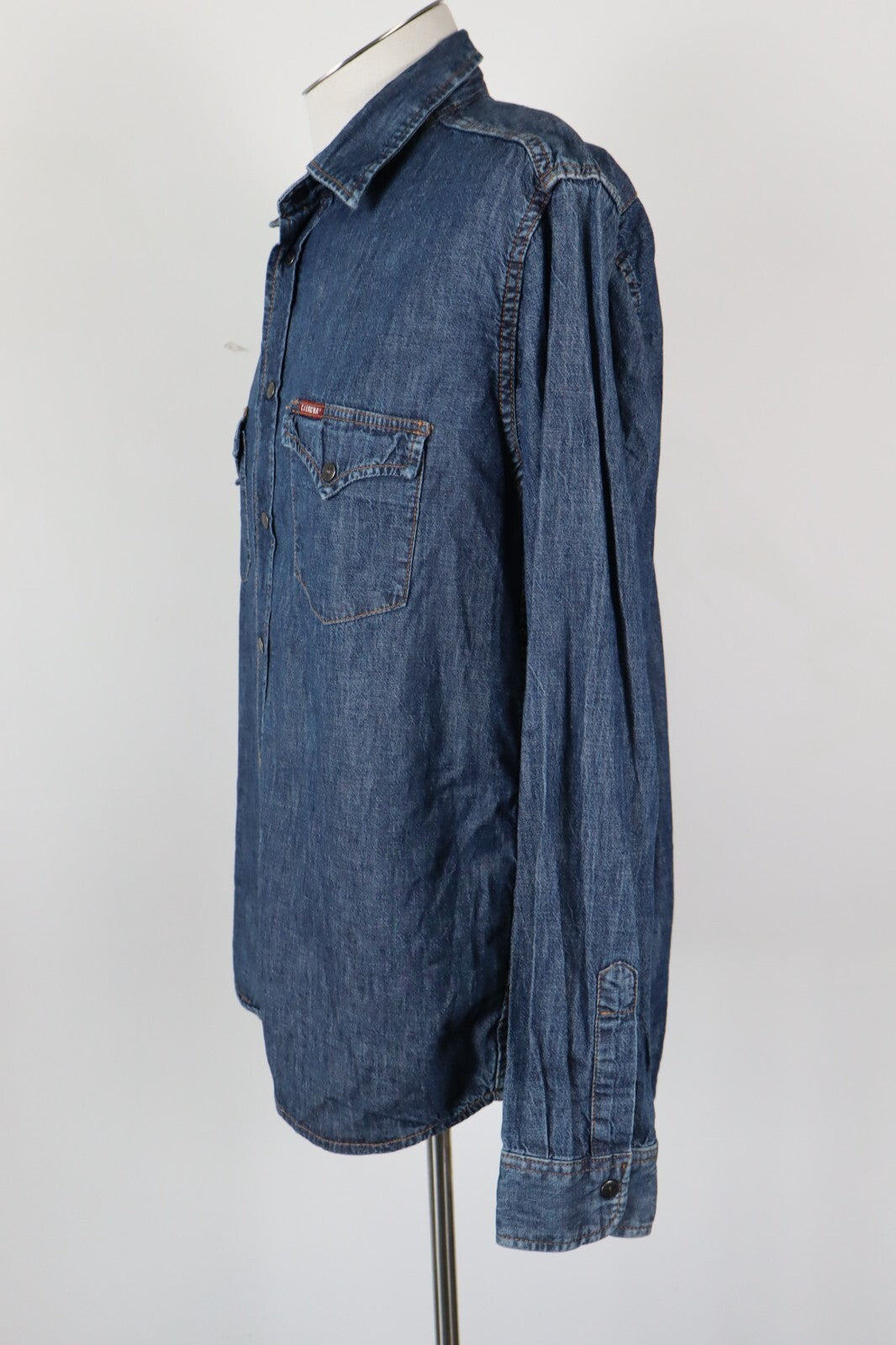 CARRERA JEANS CAMICIA UOMO TG. L  MAN CASUAL VINTAGE SHIRT COTONE DENIM