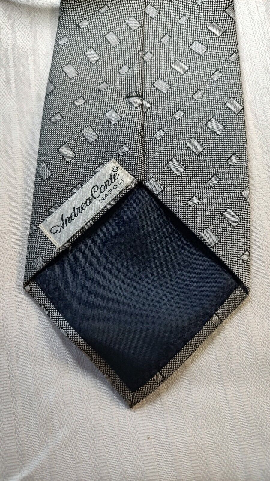 ANDREA CONTE SILK TIE SETA CRAVATTA NECKTIE ITALY CLASSIC