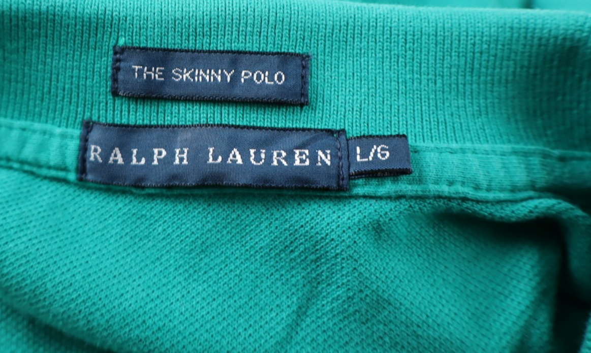 RALPH LAUREN SKINNY POLO DONNA COTONE TG. L WOMAN SHIRT CASUAL VINTAGE COTTON