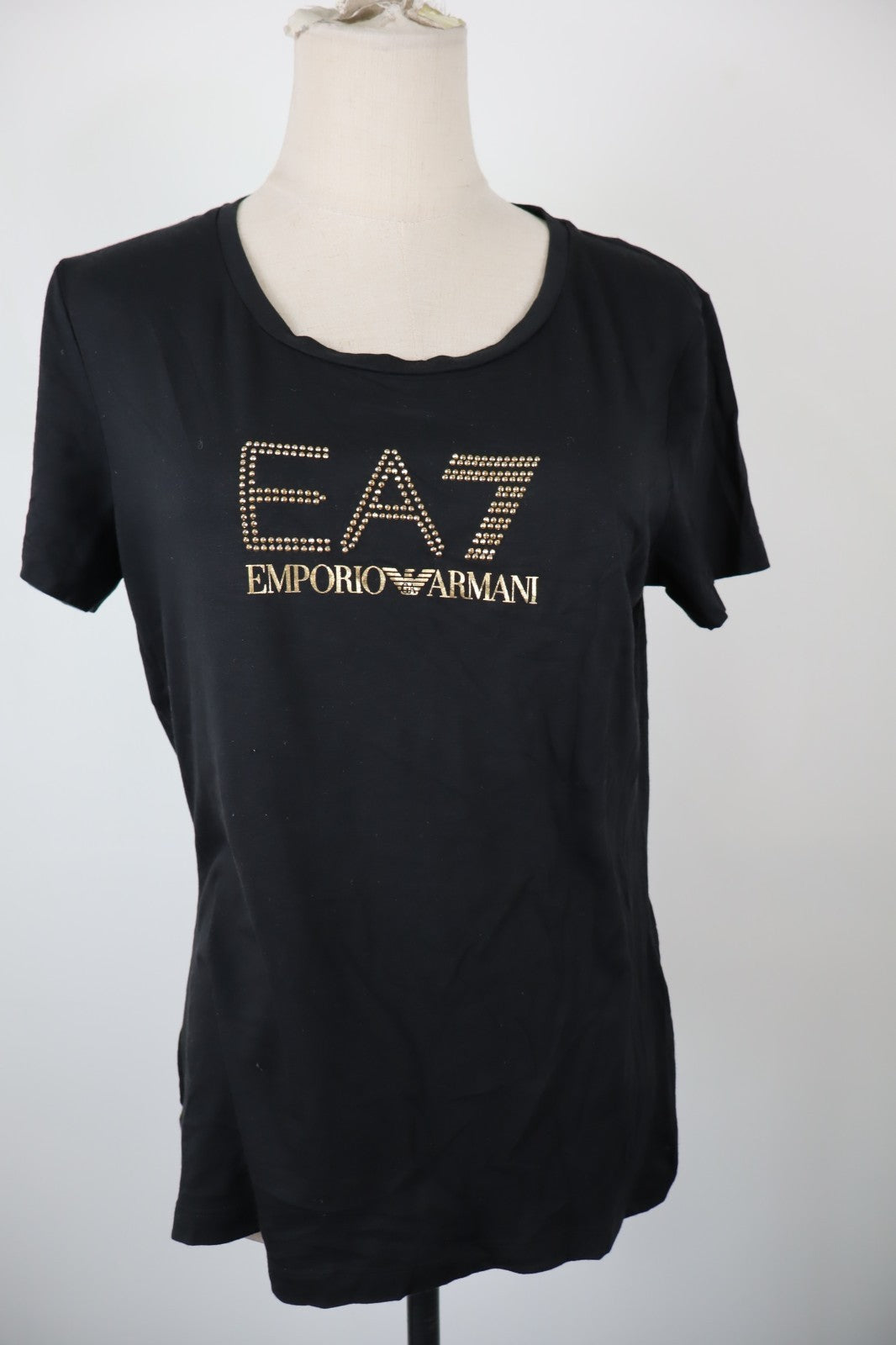 EMPORIO ARMANI MAGLIA BLUSA DONNA TG. XL WOMAN CASUAL VINTAGE T-SHIRT LOGO