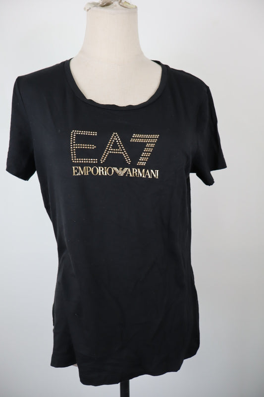 EMPORIO ARMANI MAGLIA BLUSA DONNA TG. XL WOMAN CASUAL VINTAGE T-SHIRT LOGO