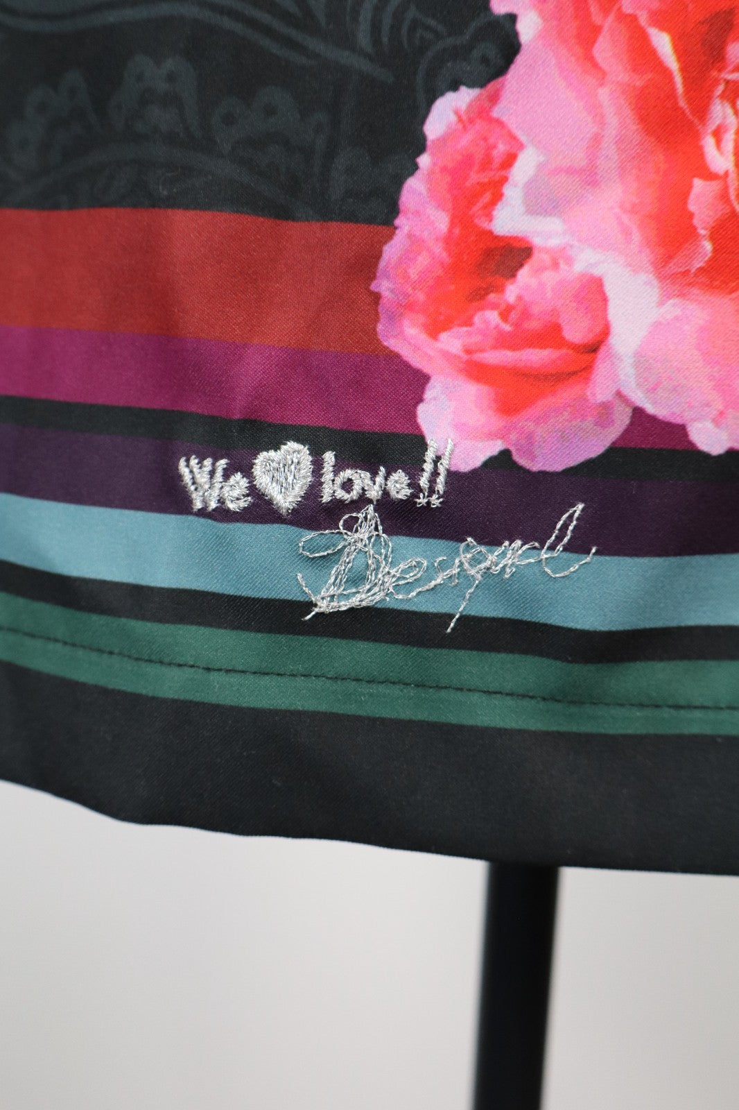 DESIGUAL VESTITO ABITO DONNA TG. 42 MIDI WOMAN CASUAL VINTAGE DRESS PIZZO LACES