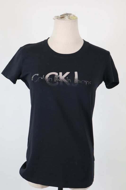 CALVIN KLEIN CK MAGLIA DONNA TG. 2XL WOMAN CASUAL VINTAGE T-SHIRT TOP COTONE