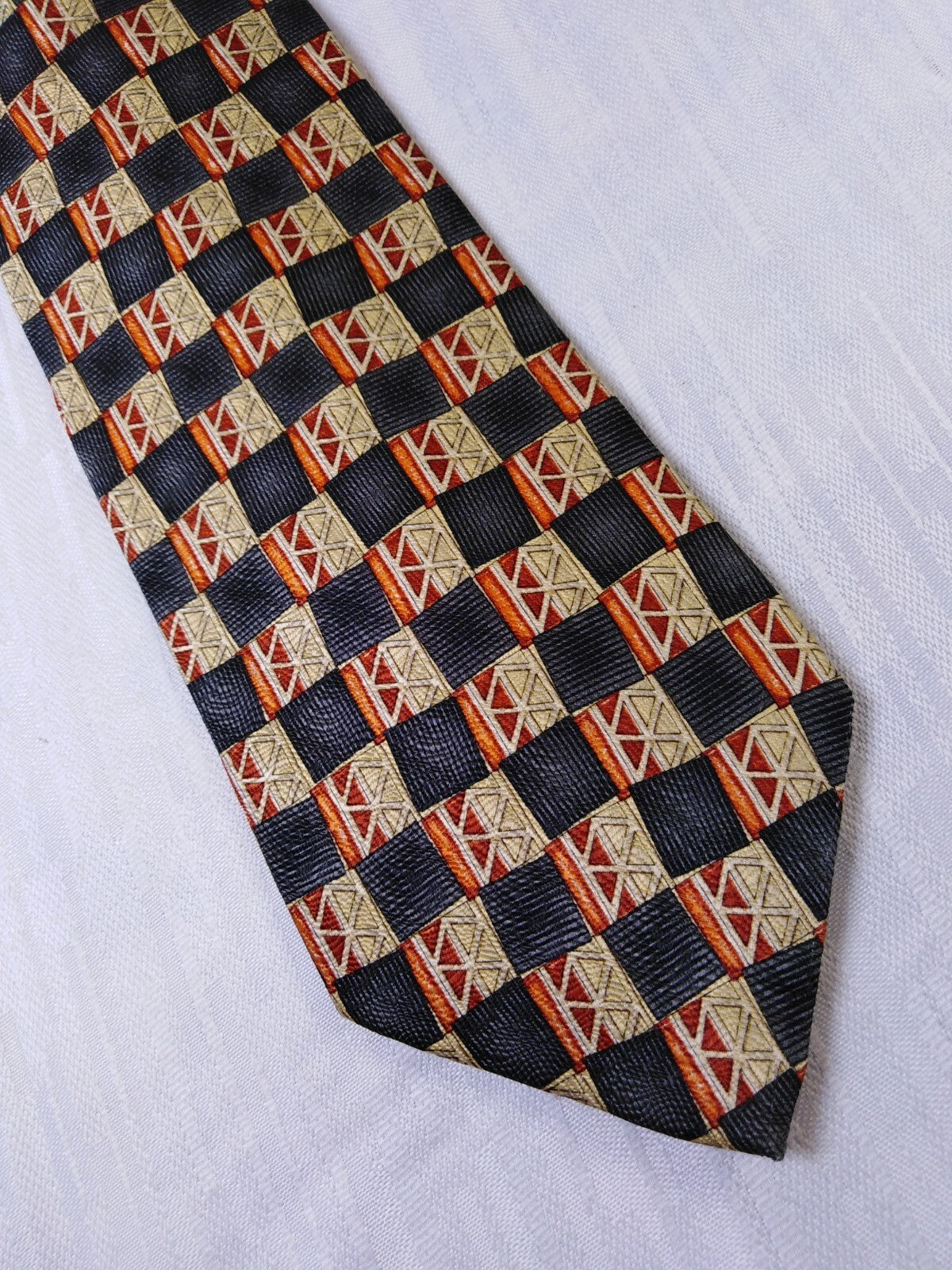 VILLA BOLGHERI 100%  SILK TIE SETA CRAVATTA NECKTIE MADE IN ITALY
