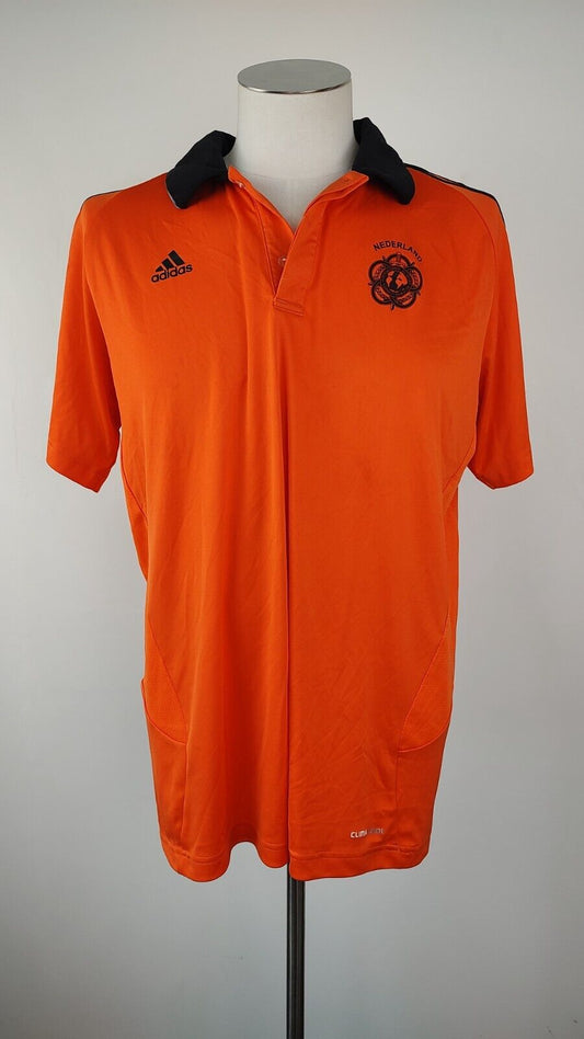 ADIDAS OLANDA T-SHIRT CALCIO MAGLIA POLO UOMO TG 10 MAN  SHIRT VINTAGE