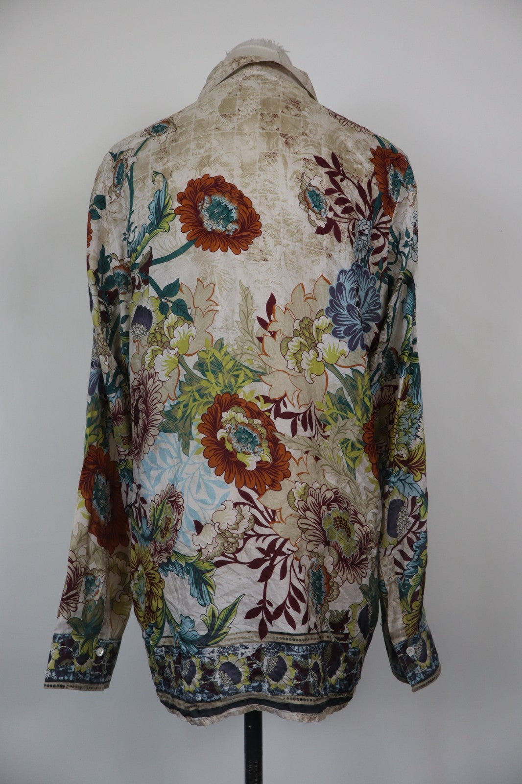 MARELLA CAMICIA MANICA LUNGA DONNA TG 48 WOMAN SHIRT CASUAL VINTAGE SETA
