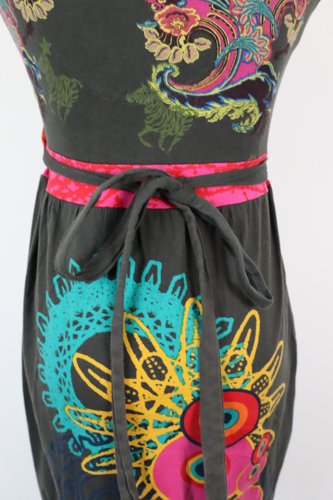 DESIGUAL VESTITO DONNA TG. S WOMAN CASUAL VINTAGE DRESS ITALIA COTONE