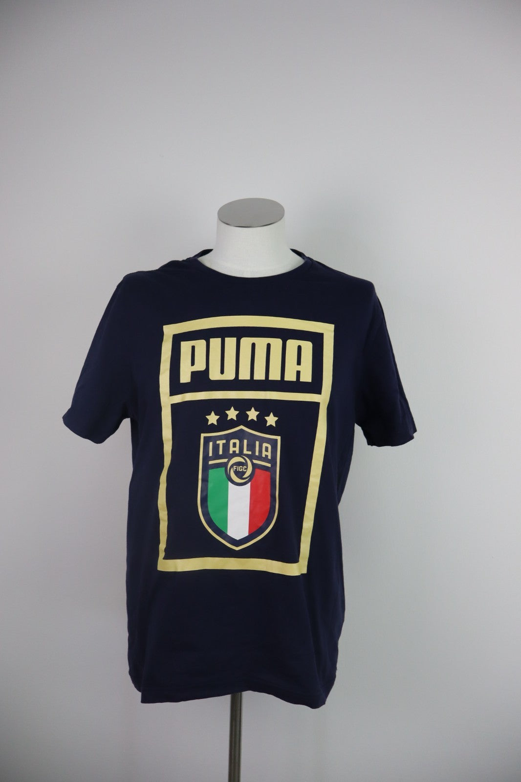 PUMA ITALIA FIGC CALCIO MAGLIA UOMO TG. L MAN T-SHIRT VINTAGE CASUAL COTONE