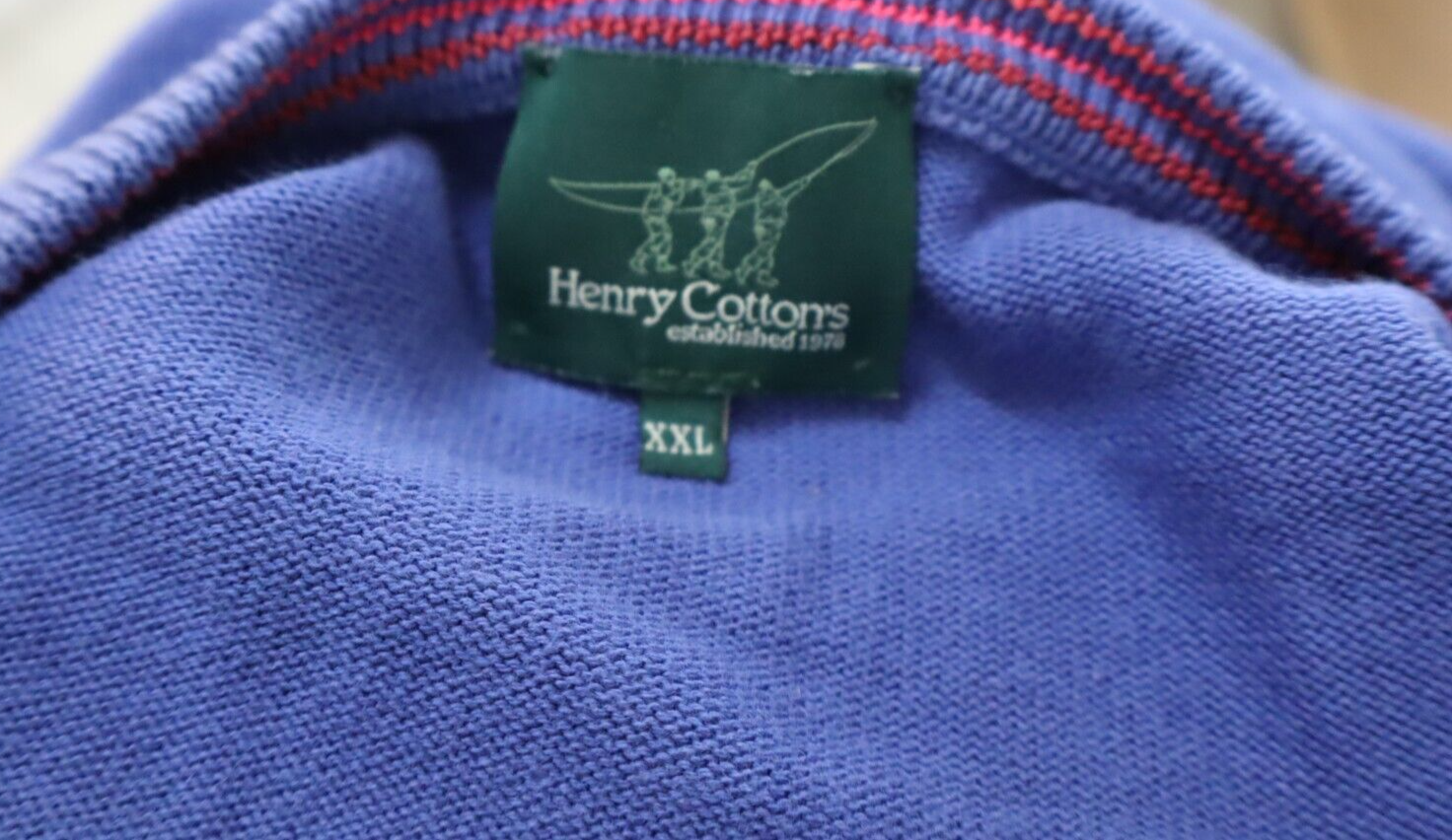 HENRY COTTON'S MAGLIONE COTONE COTTON VINTAGE UOMO Tg. 2XL MAN SWEATER CASUAL