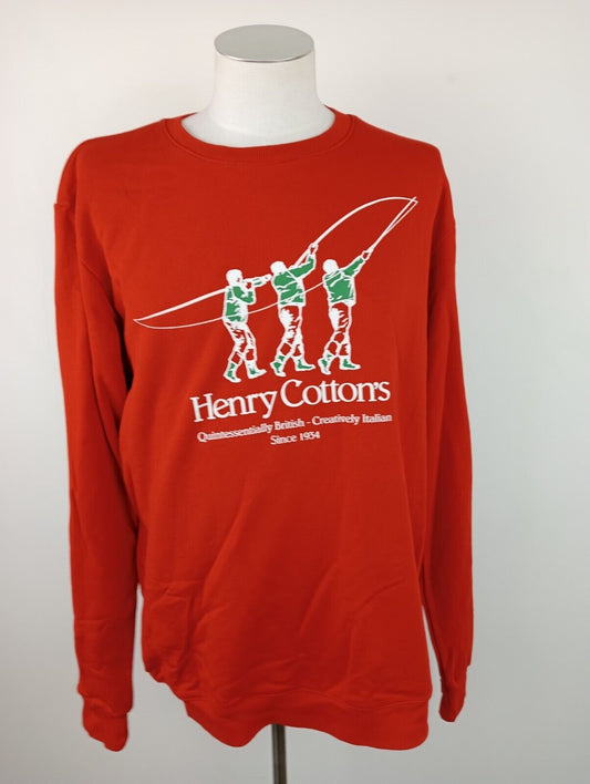 HENRY COTTON'S FELPA UOMO MAGLIA 2XL COTONE MAN SPORT SWEATSHIRT VINTAGE CASUAL