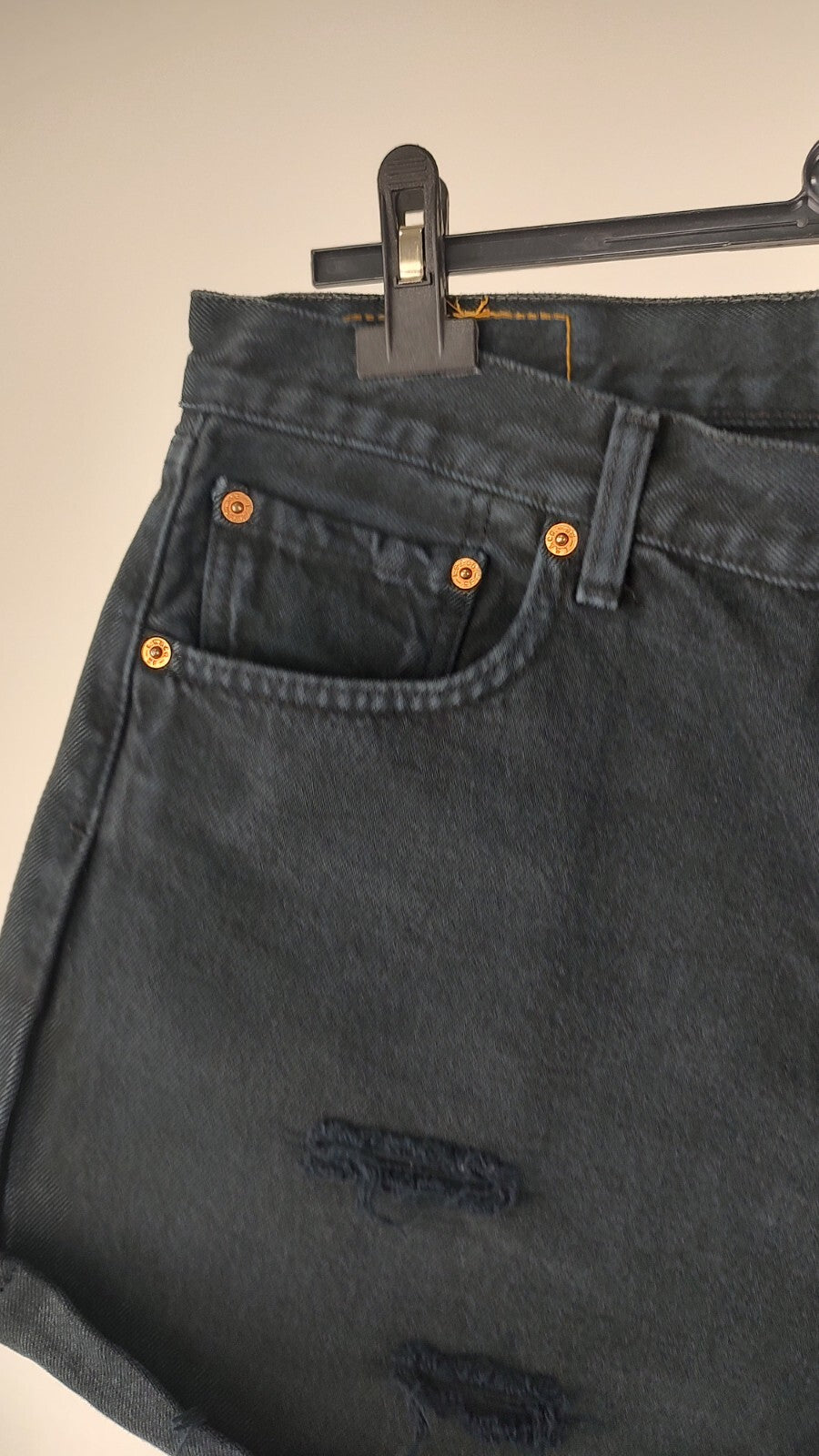 LEVI'S 501 PANTALONCINO DENIM JEANS DONNA TG W36 WOMAN VINTAGE SHORTS CASUAL