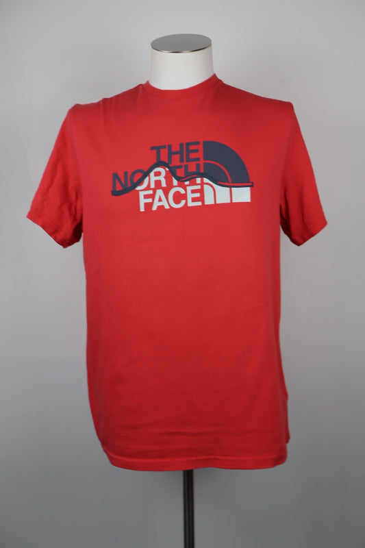 THE NORTH FACE MAGLIA UOMO TG L MAN T-SHIRT CASUAL VINTAGE COTONE COTTON ROSSO