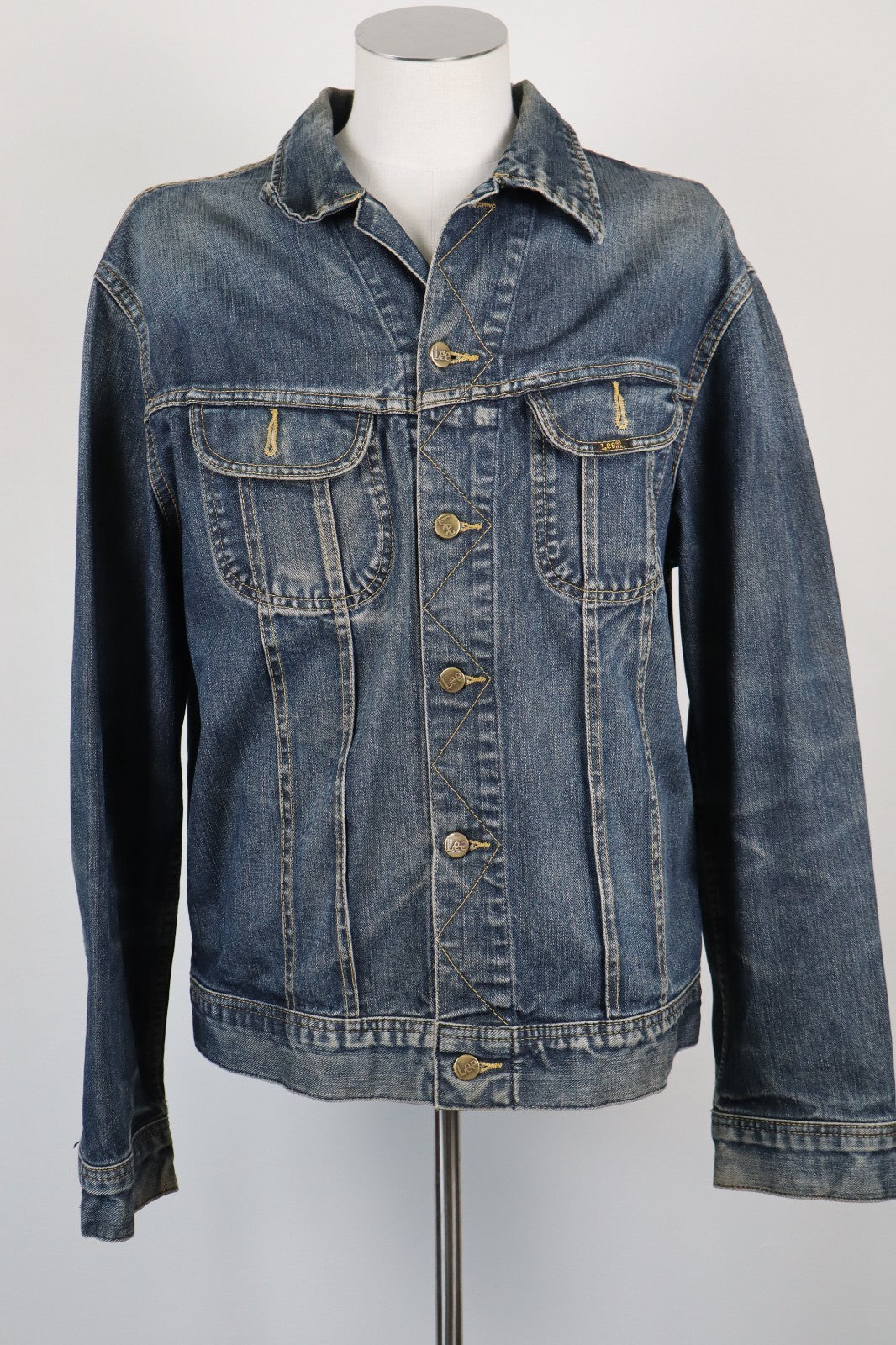 LEE GIUBBINO JEANS COTONE UOMO TG XL MAN JACKET CASUAL VINTAGE DENIM COTTON
