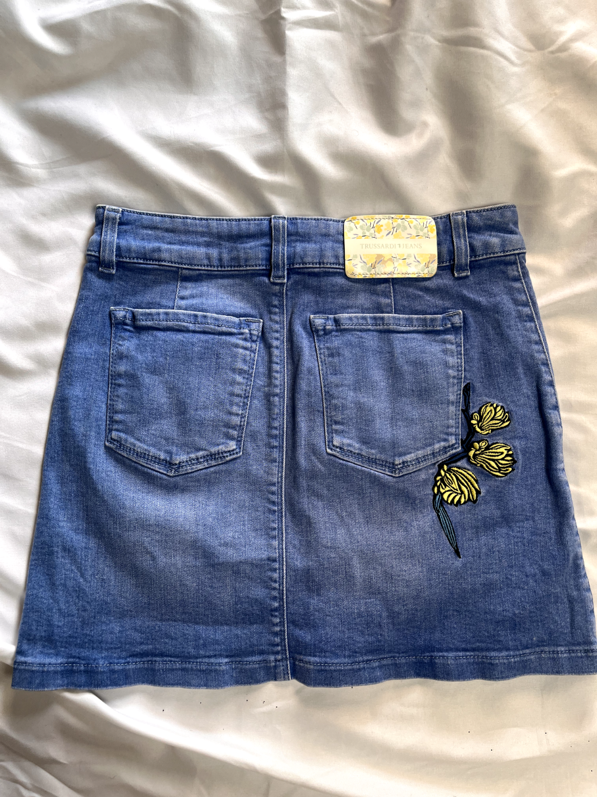 TRUSSARDI JEANS GONNA DONNA WOMAN SKIRT Tg. 38 CASUAL VINTAGE COTONE