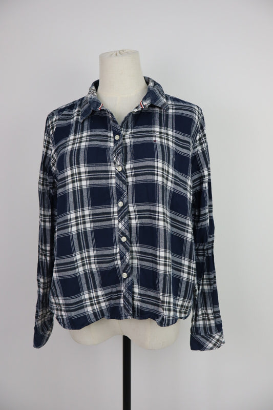 TOMMY HILFIGER CAMICIA DONNA TG. M WOMAN SHIRT CASUAL VINTAGE COTONE COTTON