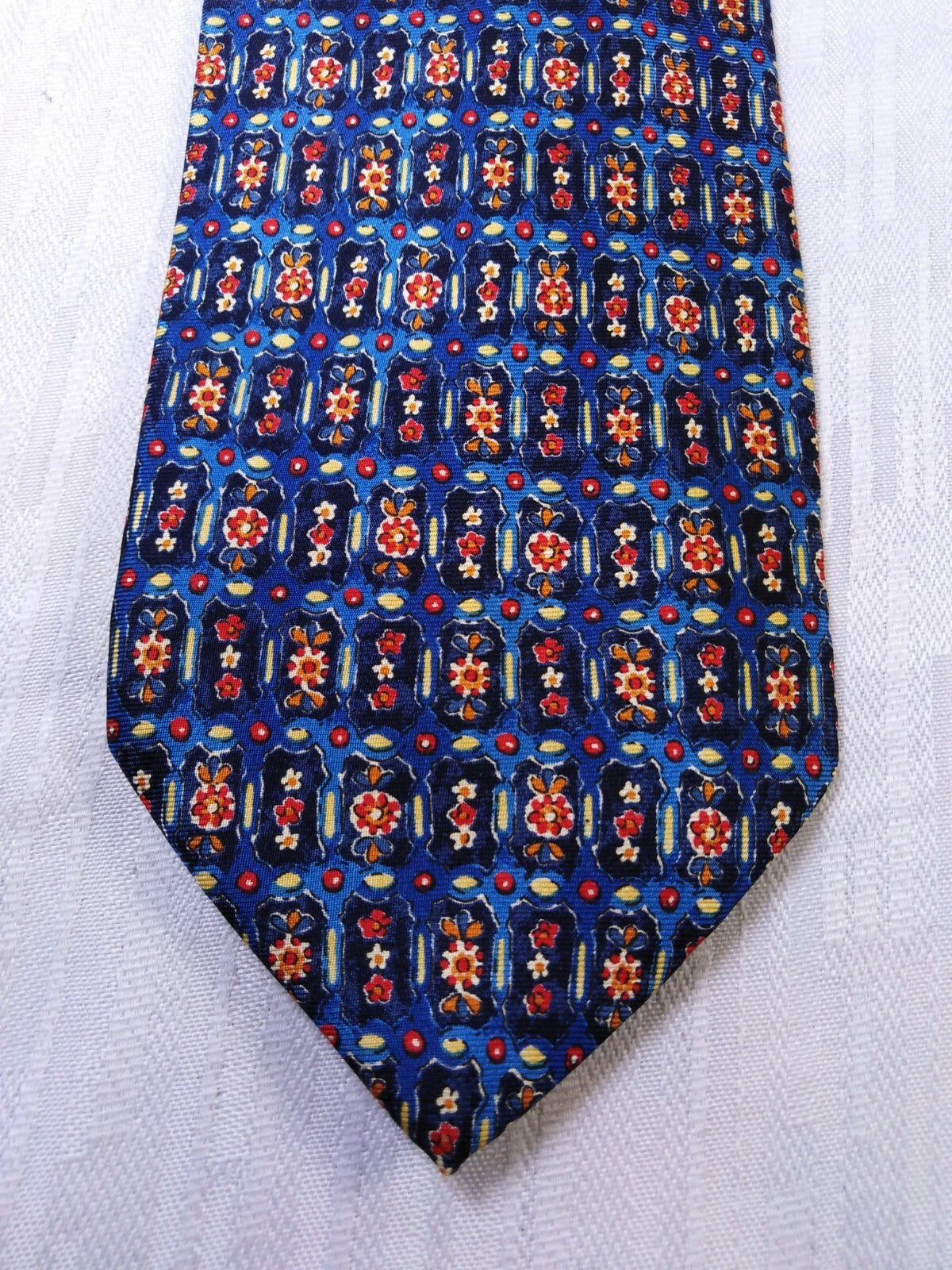 ETON BLUES 100%  SILK TIE SETA CRAVATTA NECKTIE MADE IN ITALY
