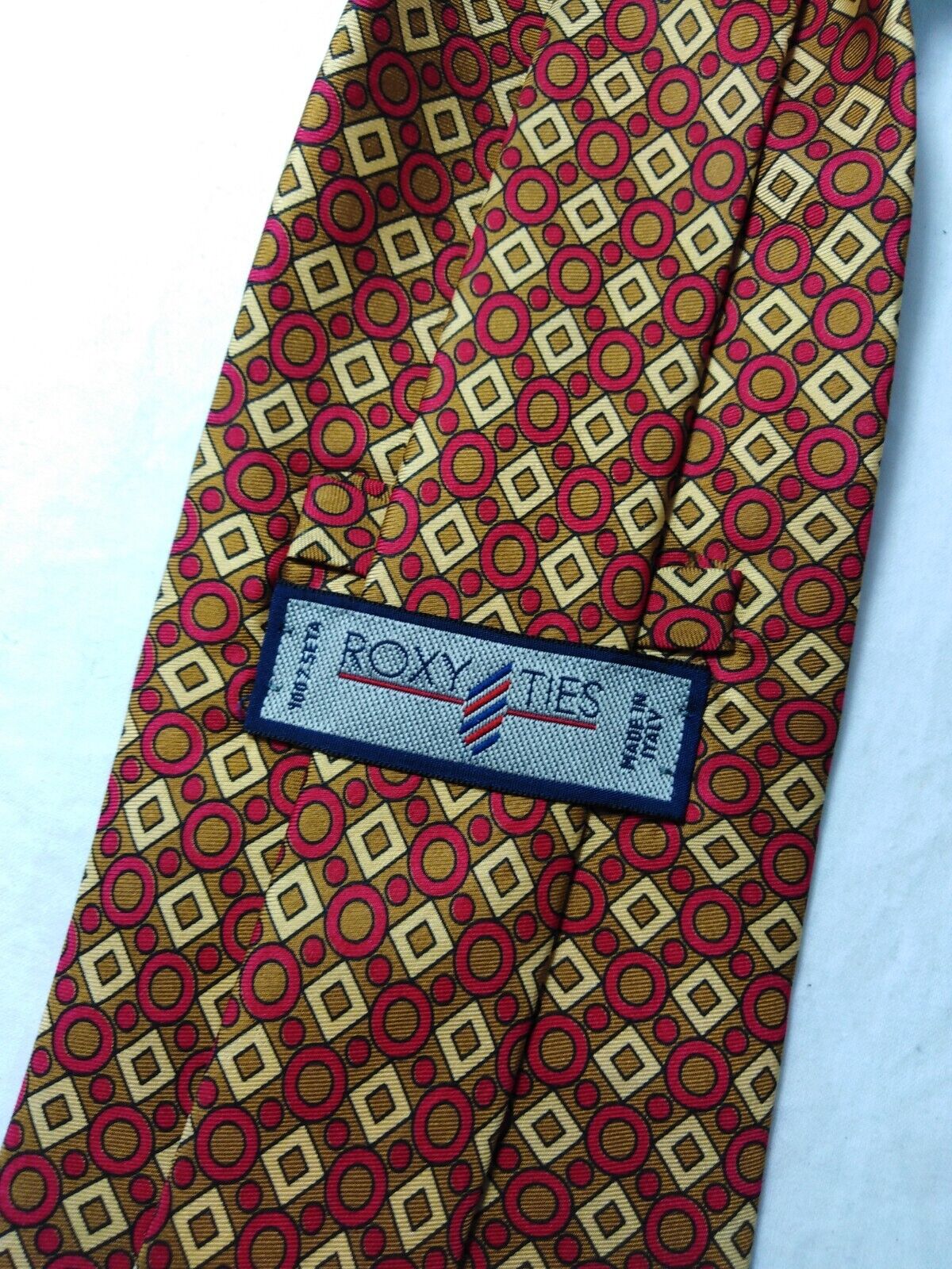 ROXY ROMA 100%  SILK TIE SETA CRAVATTA NECKTIE MADE IN ITALY