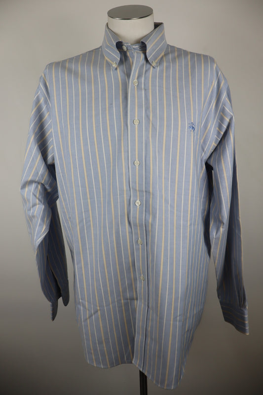 BROOKS BROTHERS CAMICIA MANICHE LUNGHE UOMO COTONE TG L MAN CASUAL VINTAGE SHIRT