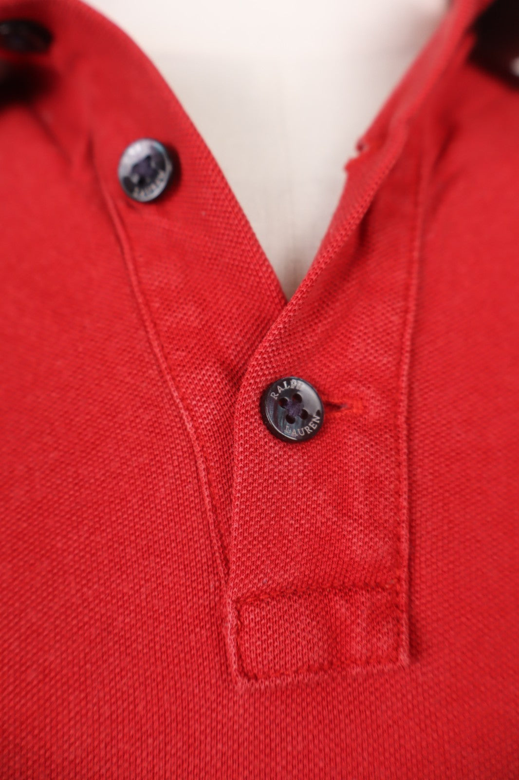 RALPH LAUREN POLO MAGLIA UOMO COTONE TG M SLIM MAN SHIRT CASUAL VINTAGE MOTO