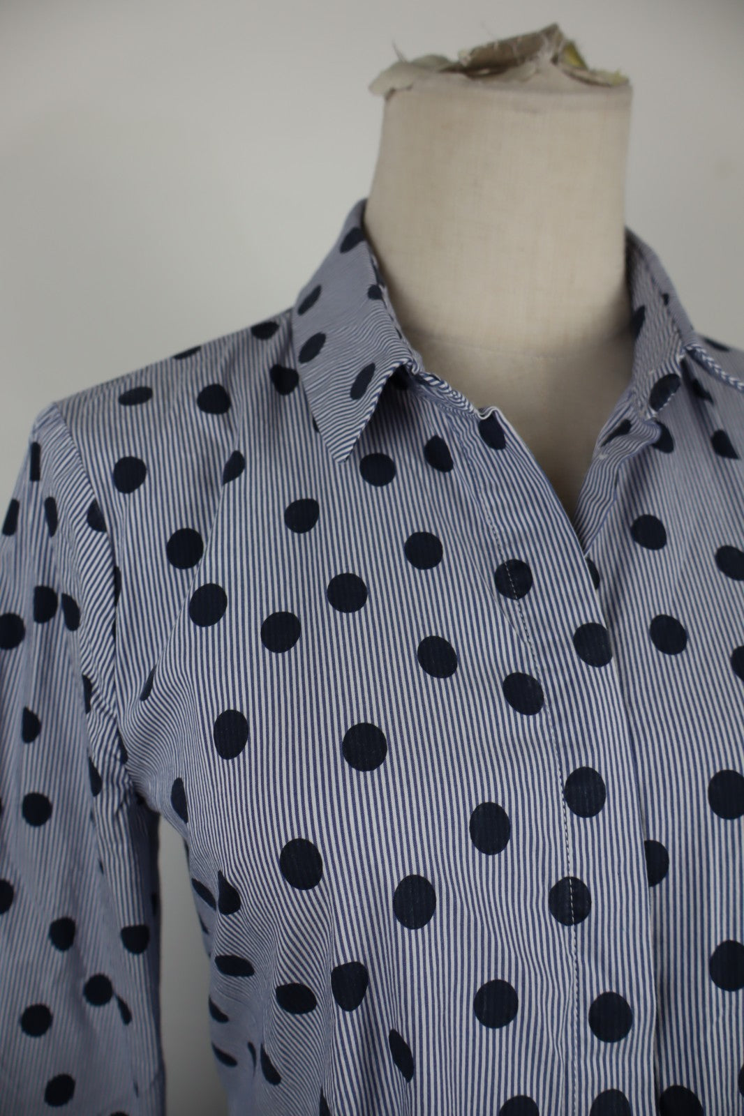 LIU JO CAMICIA MANICA LUNGA DONNA TG. 42 WOMAN SHIRT CASUAL VINTAGE COTONE POIS