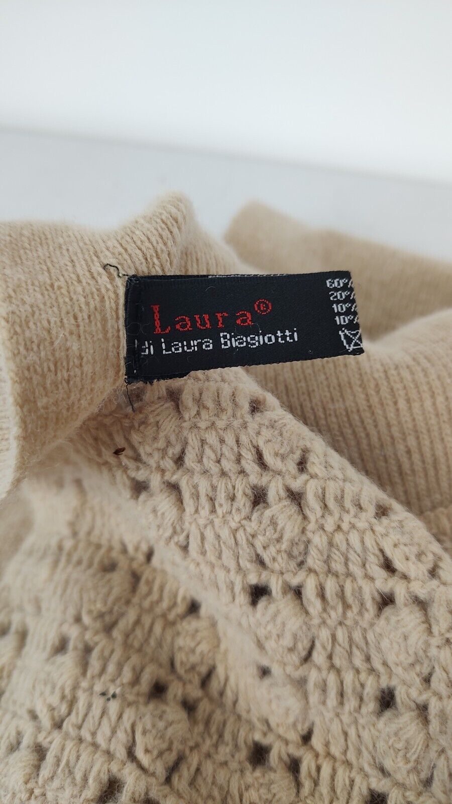 LAURA BIAGIOTTI SCIARPA CASHMERE UOMO DONNA WOMAN MAN VINTAGE CASUAL SCARF