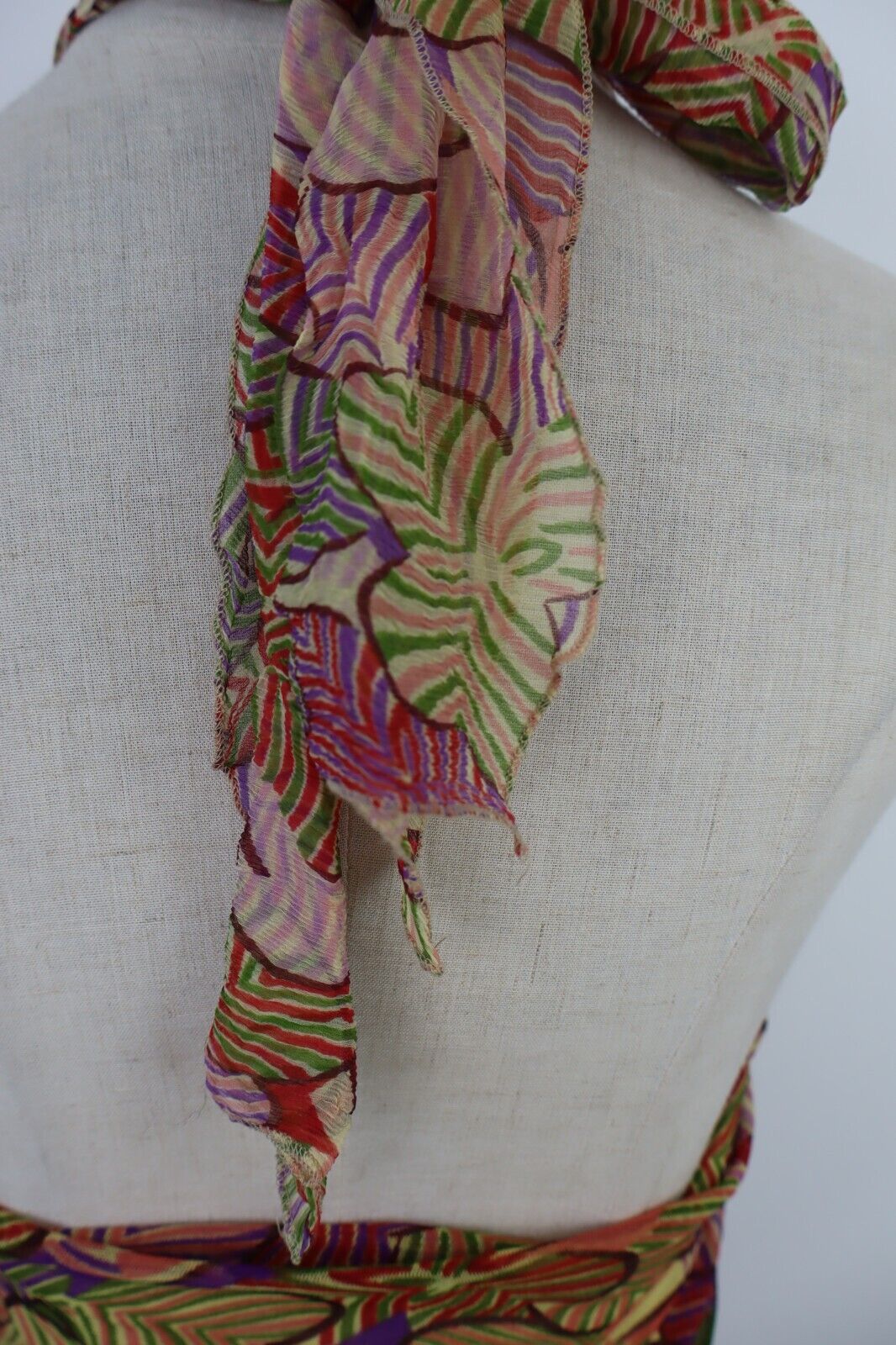 VESTITO DONNA TG S WOMAN SETA LUXURY FUNKY GROOVY VINTAGE CHIFFON Y2K 2000'S