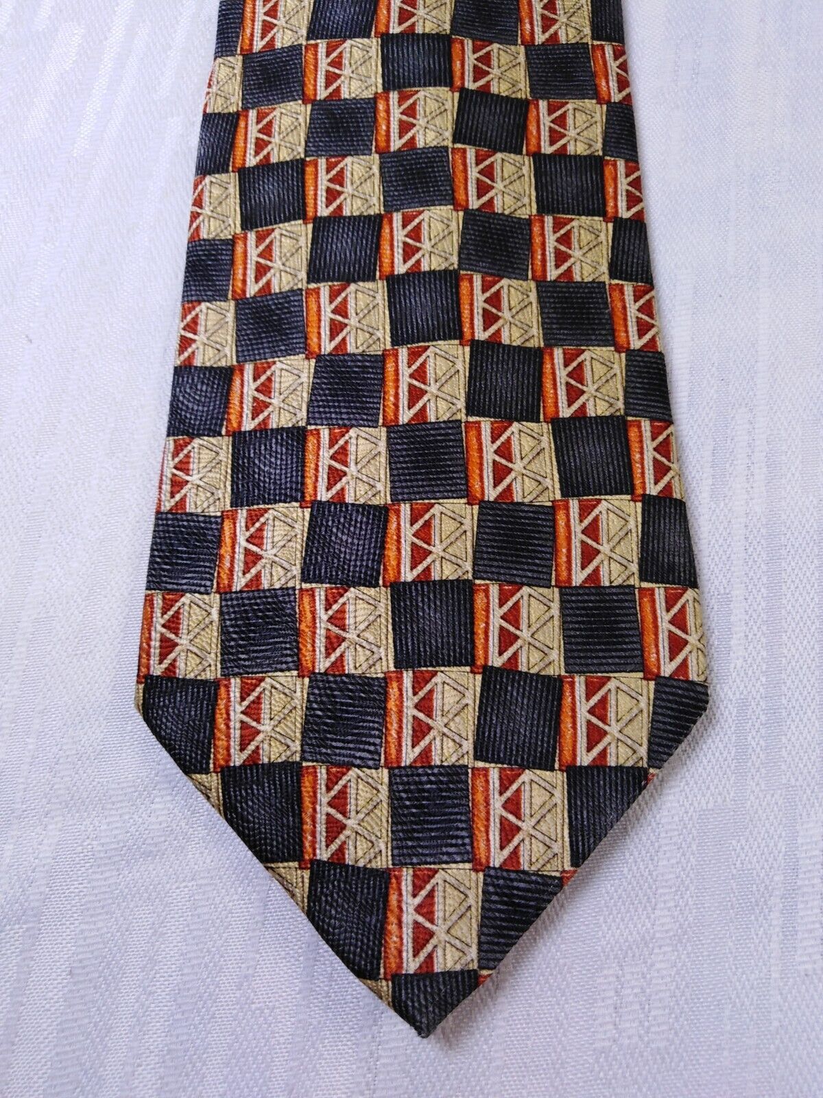 VILLA BOLGHERI 100%  SILK TIE SETA CRAVATTA NECKTIE MADE IN ITALY