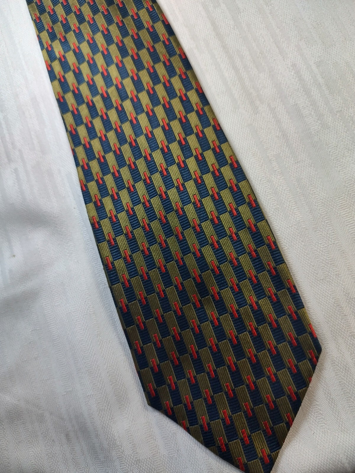 OLIVER BY VALENTINO 100% SILK TIE SETA CRAVATTA NECKTIE MADE IN ITALY CLASSIC