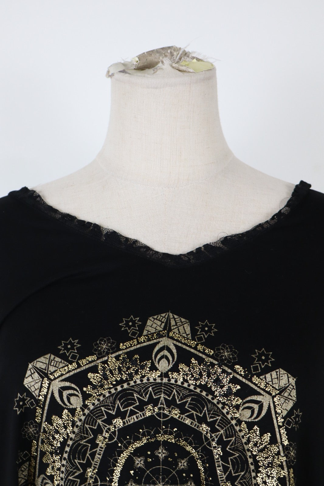 DESIGUAL MAGLIA CANOTTA DONNA TG. M WOMAN CASUAL VINTAGE T-SHIRT TOP VELATO