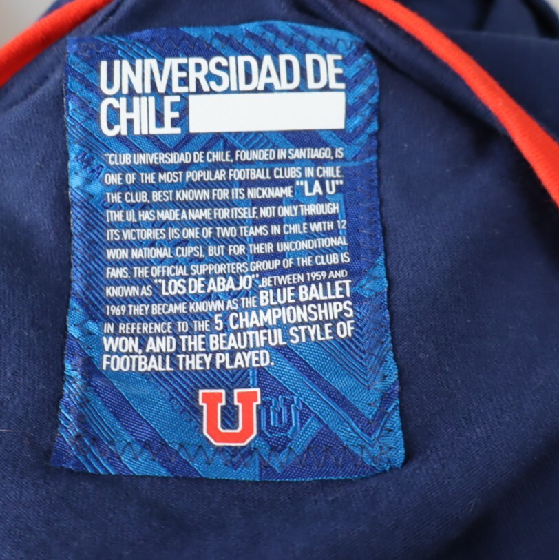 ADIDAS UNIVERSIDAD DE CHILE FOOTBALL MAGLIA DONNA L WOMAN CASUAL VINTAGE T-SHIRT