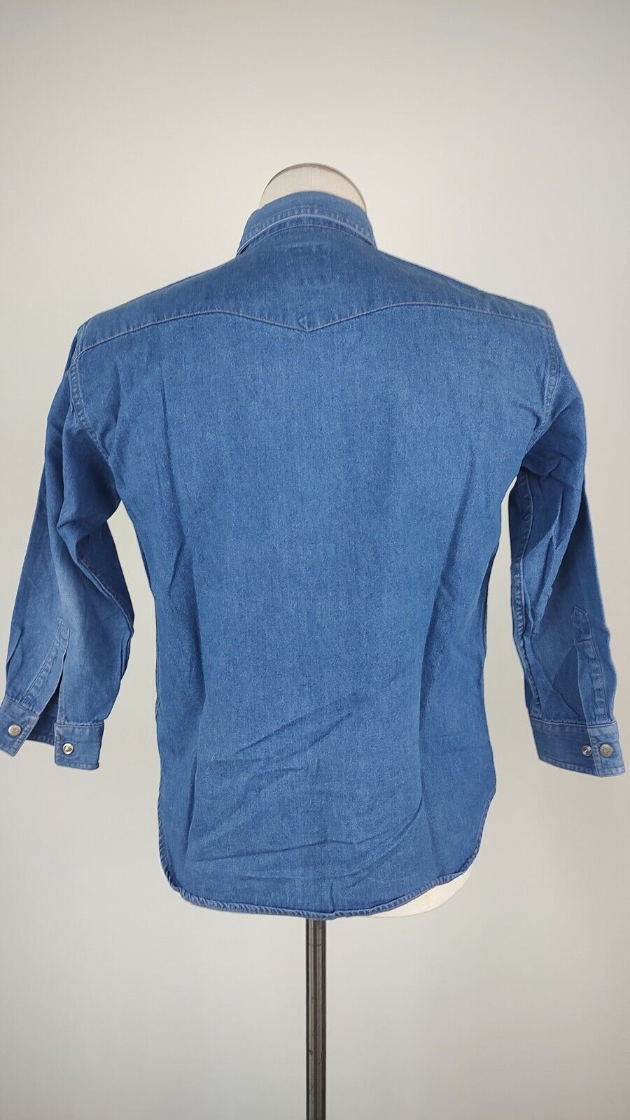 CASUCCI CAMICIA RAGAZZO COTONE TG. L MAN CASUAL VINTAGE SHIRT JEANS DENIM