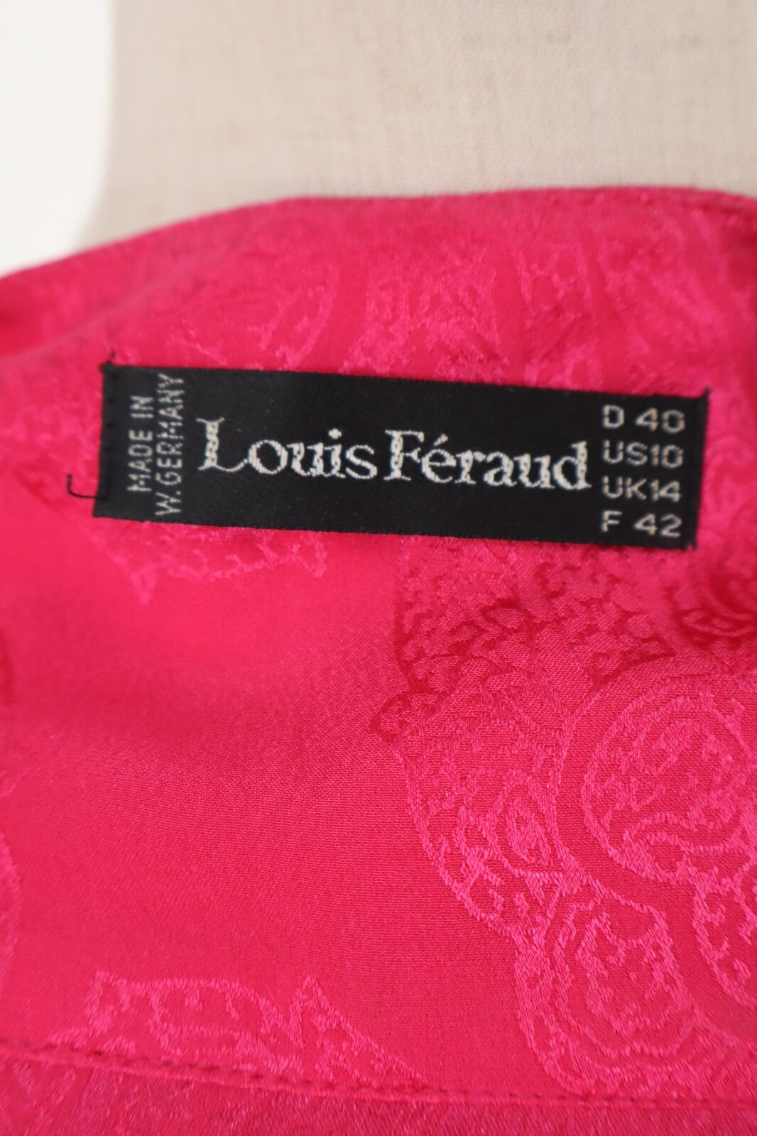 LOUIS FERAUD BLAZER GIACCA DONNA Tg 42 WOMAN VINTAGE JACKET WEST GERMANY SILK