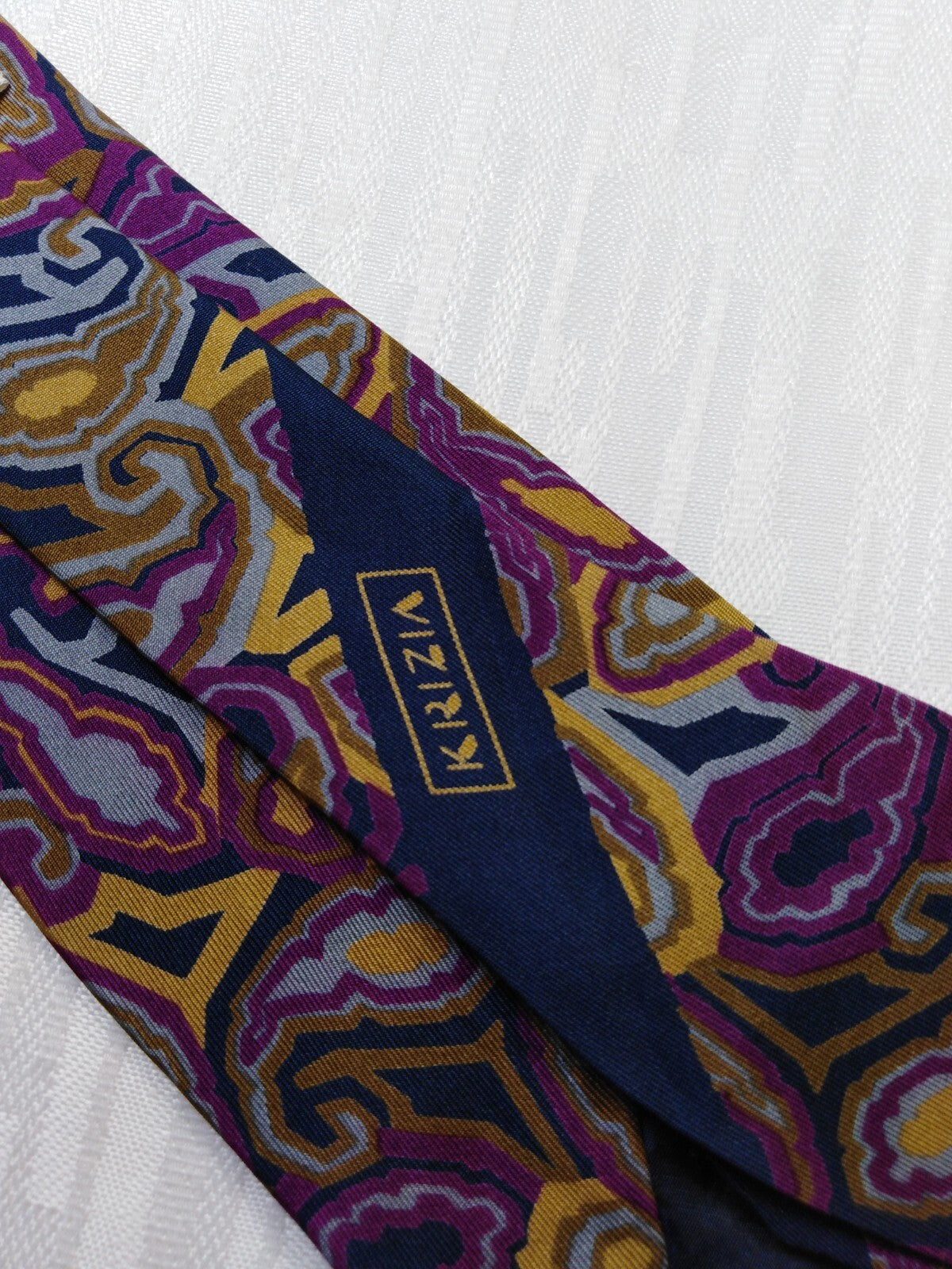 KRIZIA 100% SILK TIE SETA CRAVATTA NECKTIE MADE IN ITALY CLASSIC