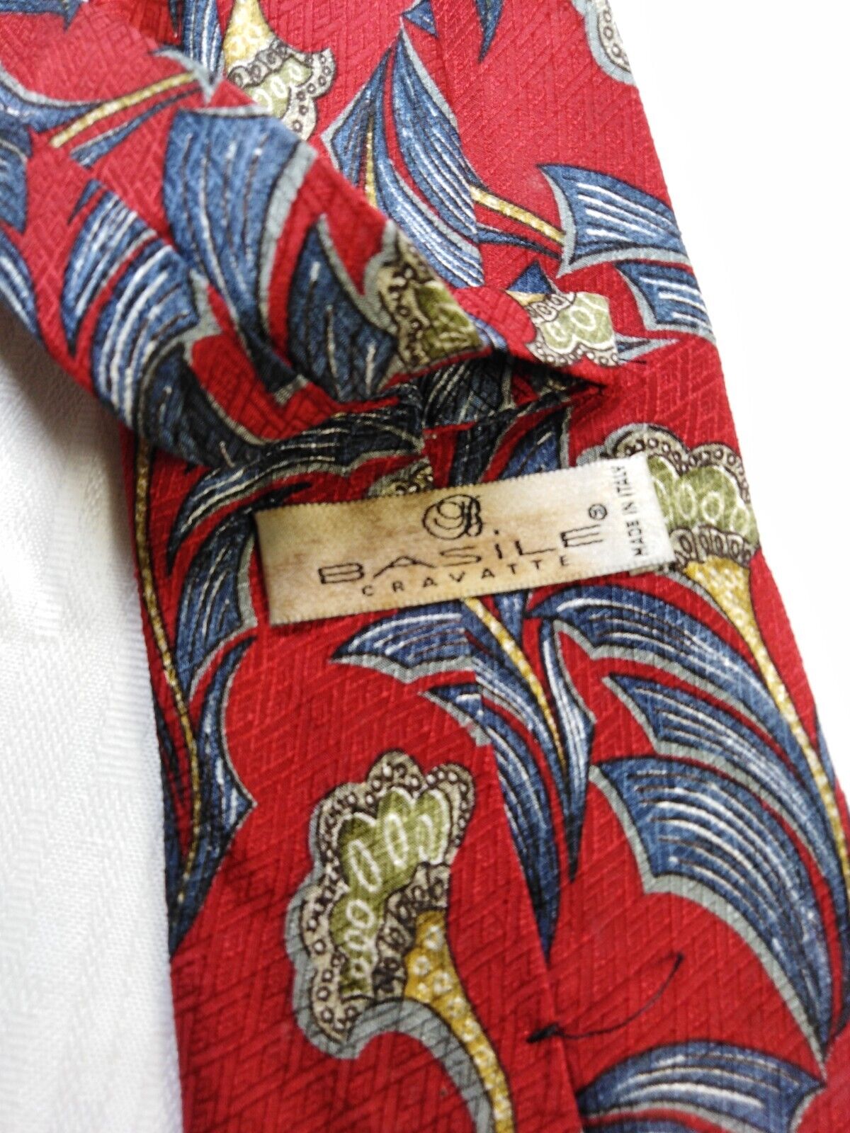 ANTONIO BASILE 100% SILK TIE SETA CRAVATTA NECKTIE MADE IN ITALY VINTAGE CLASSIC