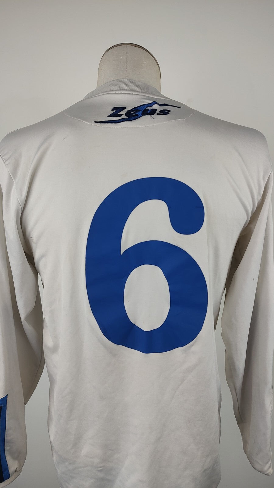 ZEUS SAPRI N. 6 MAGLIA CALCIO UOMO Tg L TRIKOT JERSEY SOCCER VINTAGE SPORT